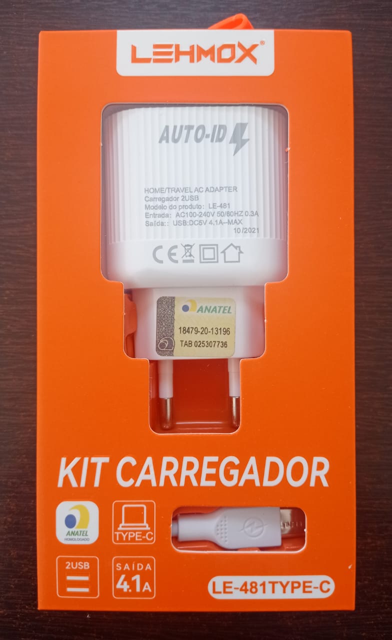 LEHMOX – CARREGADOR C – LE-481 TYPE-C