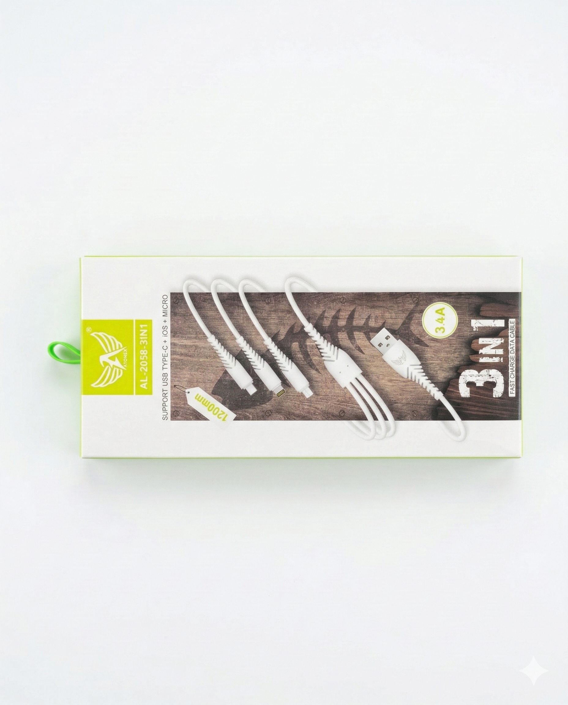 ALTOMEX – CABO 3 em 1 – USB:C/L/MICRO – AL-2058-3IN1