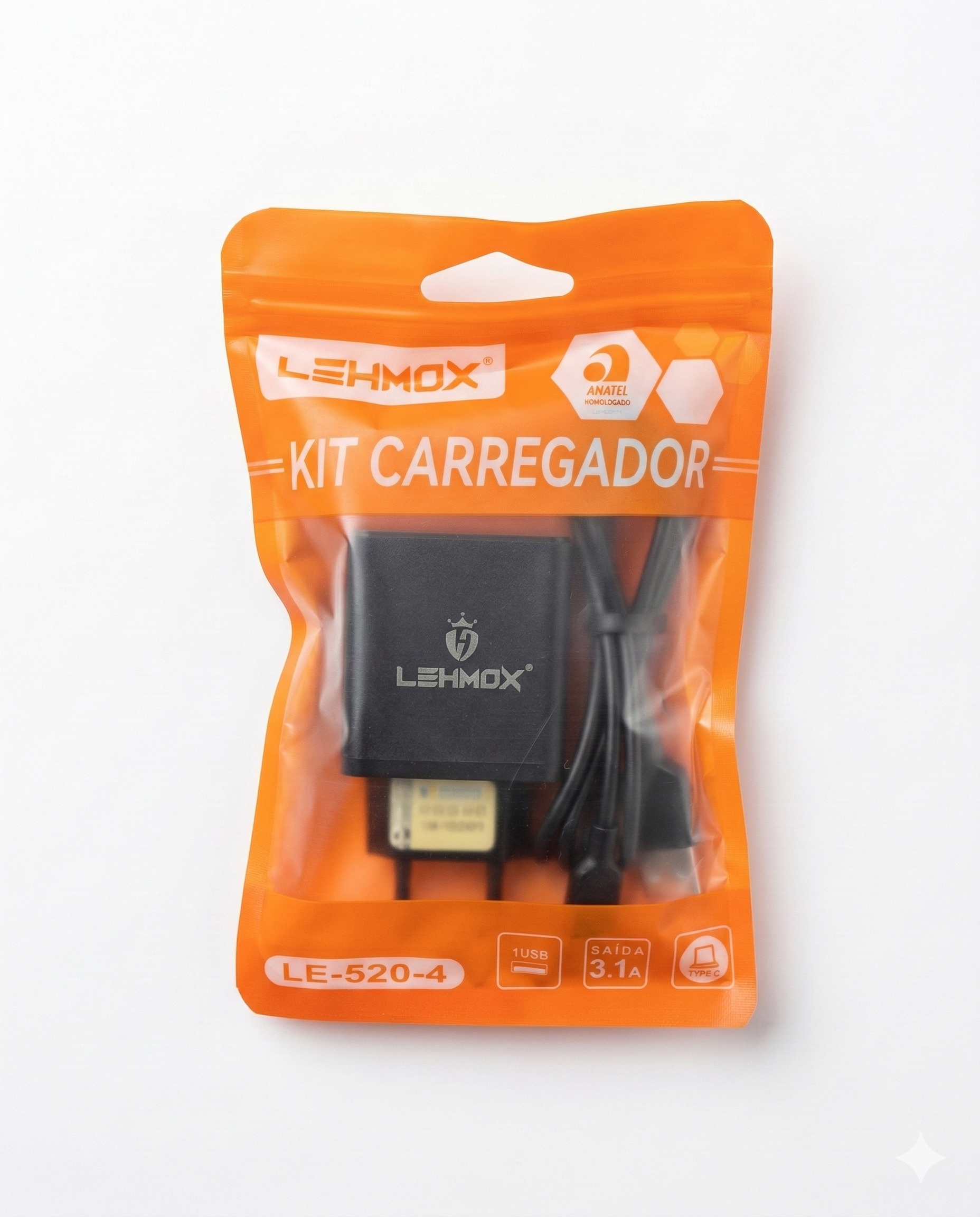 LEHMOX – CARREGADOR C – LE-520-4 TYPE-C