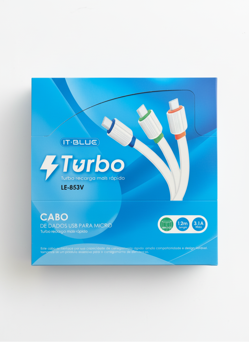 IT BLUE – CABO MICRO USB – LE-853V – C/50 UN